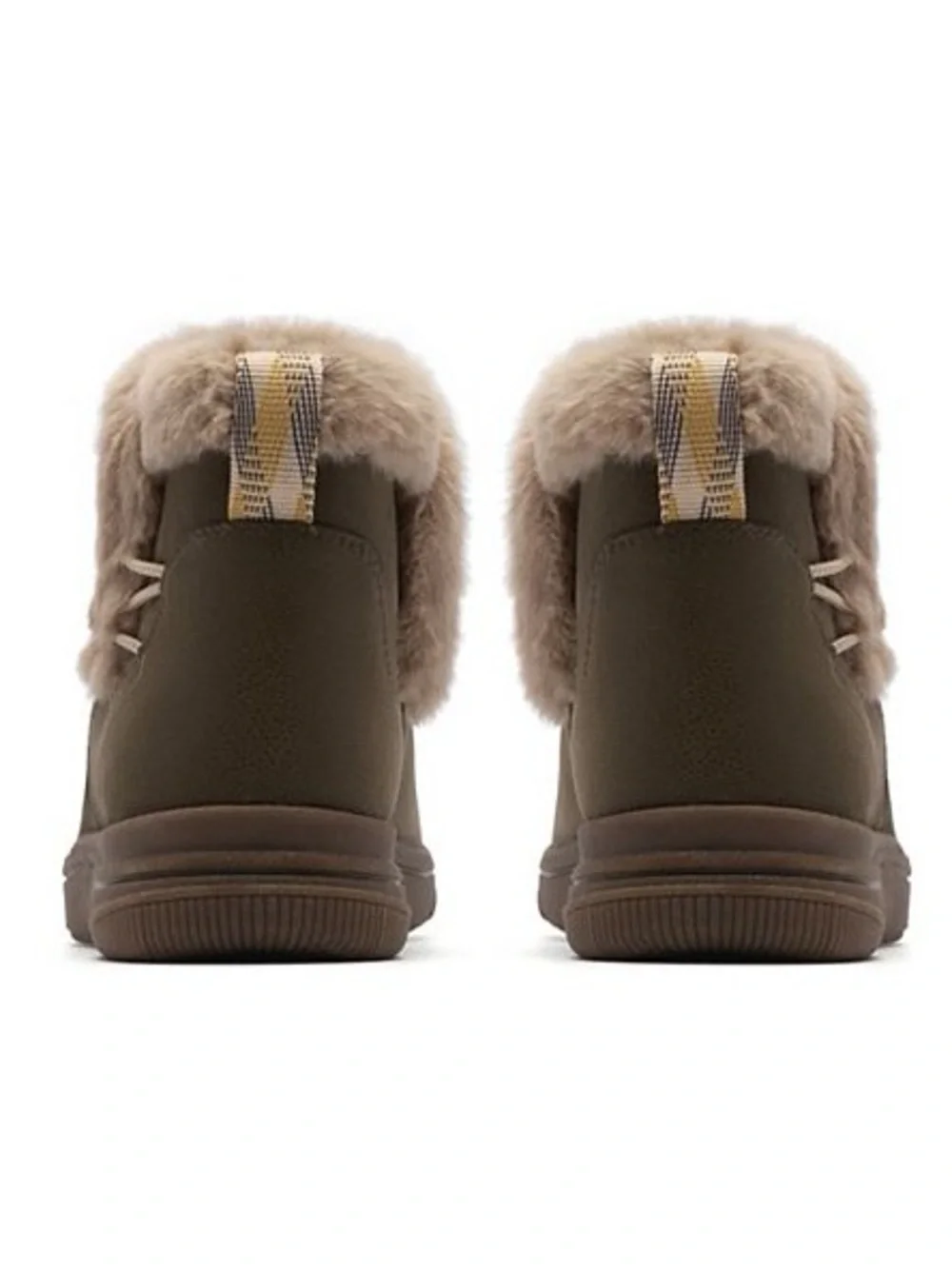 🖤🖤 Clarks Cloudsteppers Breeze Faux Fur Women's Slip-On Ankle Boots - Dark Olive